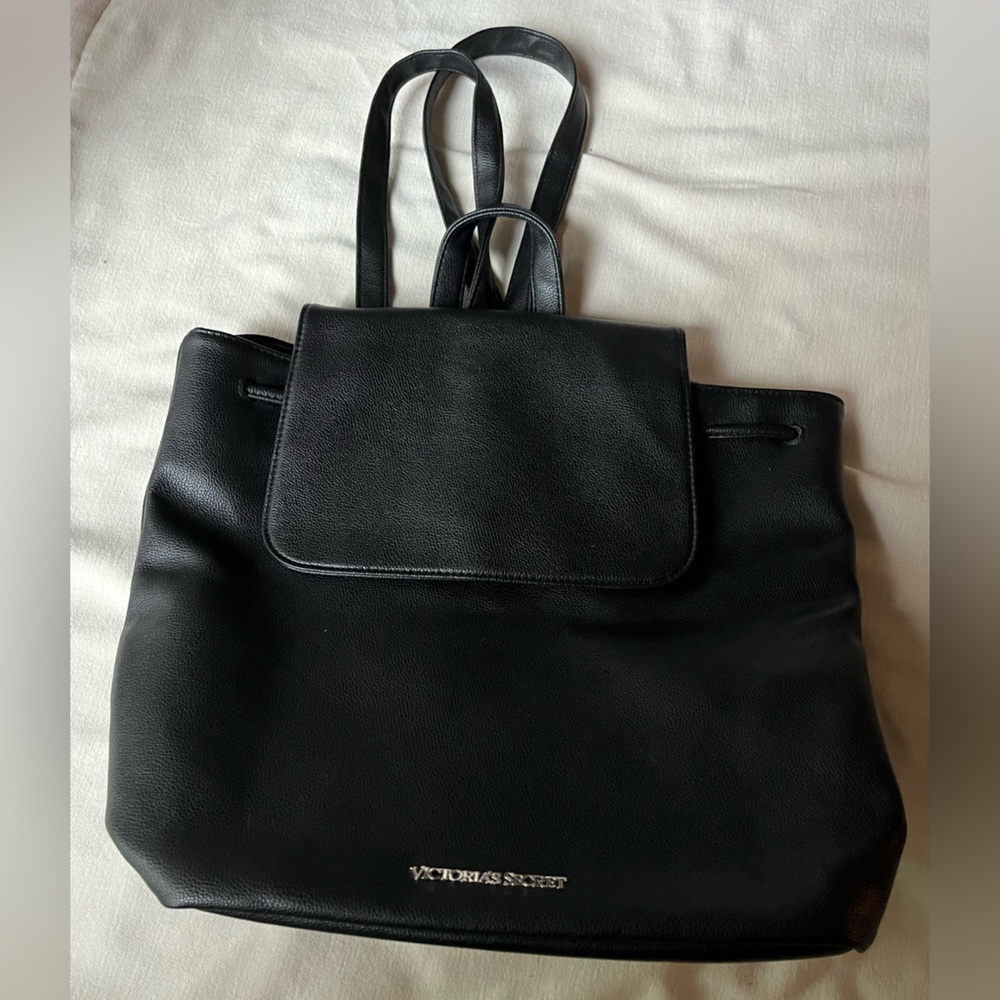 Victoria Secret Black String Backpack - image 1